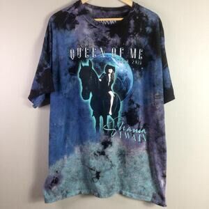 Shania Twain Tour 2023 Queen Of Me Tie Dye T Shirt Blue 2XL